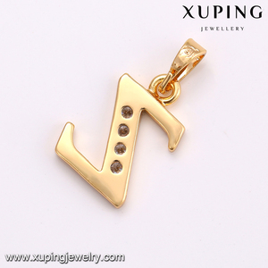 33010 xuping compras en línea de moda Letra z colgante Voga falsos joyería llenada oro muestra <span class=keywords><strong>gratis</strong></span> - Product Image 2