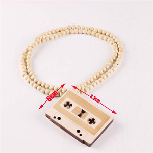 Collar con colgante de cinta de madera de estilo <span class=keywords><strong>Hip</strong></span> <span class=keywords><strong>Hop</strong></span> para chicos - Product Image 5