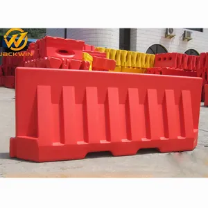 Plastic verkeer road barrier road blok stoep bouw water muur barricade