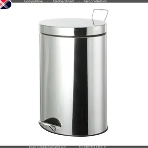 12L Stainless Steel Step Bin with Plastic Liner