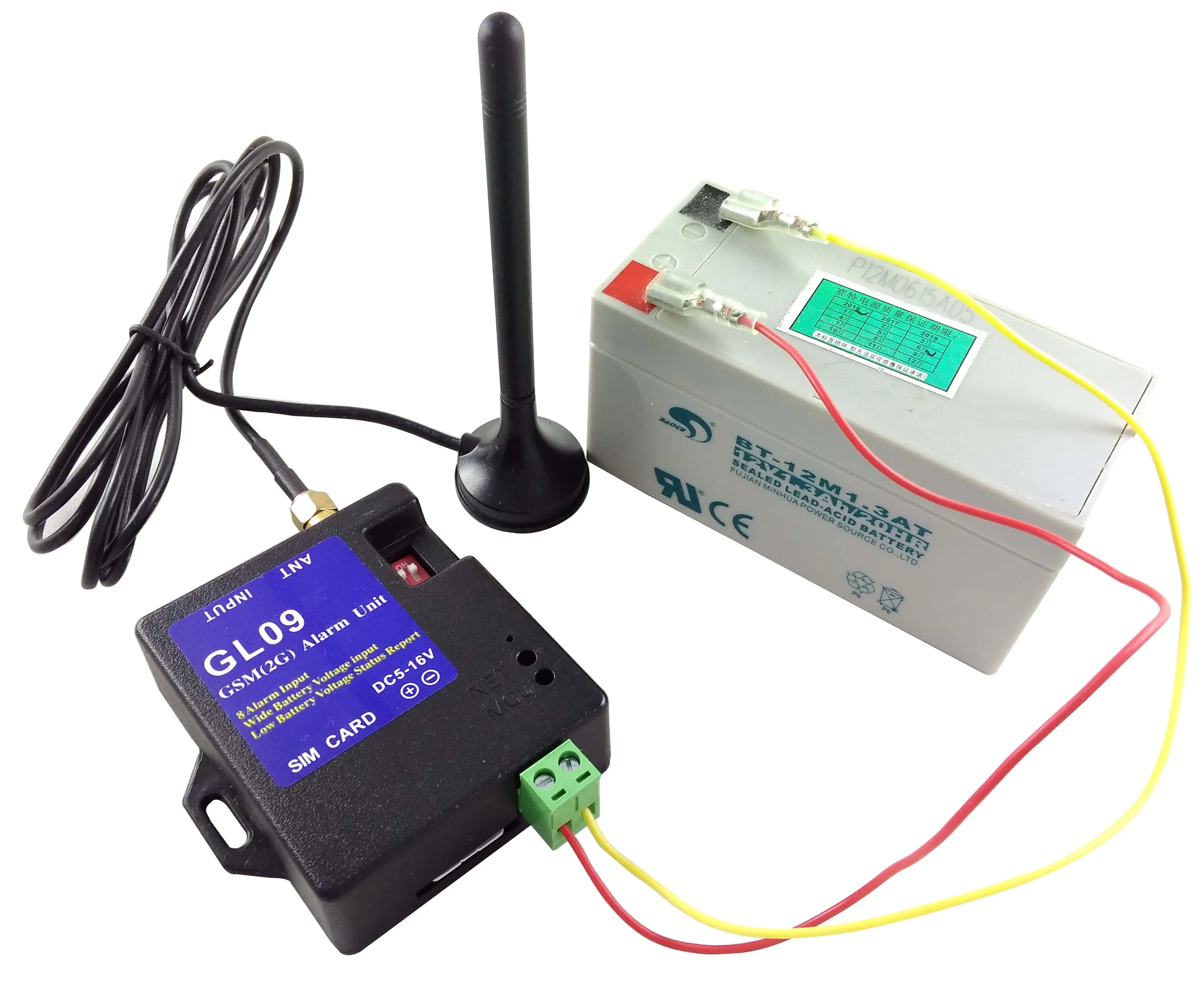 Battery Operated 8 Kanaals GL09 Super Kleine Gsm Alarm Systemen Sms Alarmen Home Security Systeem