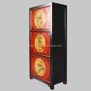 Chino antiguo Beijing muebles de la sala de madera de gabinete pintado - Product Image 2