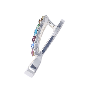 HUSURU Personalized Custom Name Rainbow Crystal Slippers Flip Flops Charms Shoe Pendant <strong>Summer</strong> Beach <strong>Jewelry</strong> for DIY - Product Image 2