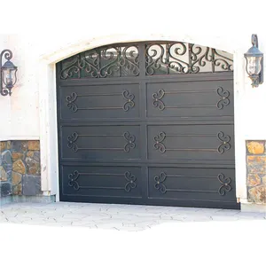 Wholesale custom size weather strip sectional wrought iron garage door sale