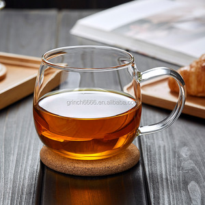 2026 Borosilicate Glass heat resistant Glass Tea <strong>Infuser</strong> Cup <strong>Mug</strong> with Glass tea strainer and bamboo lid - Product Image 5