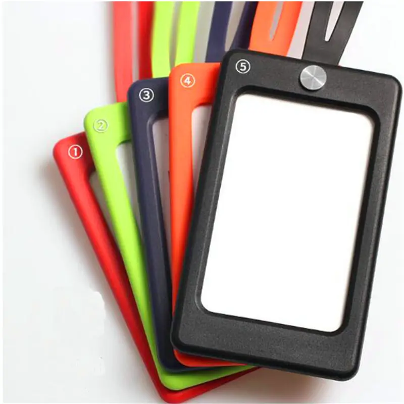 Hot Selling students or working staff Premium Durable Candy Color Silicon Material ID Card Identity Badge Holder