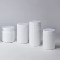 Pot en plastique blanc HDPE pour la perte de poids, poudre de protéines, 1500ml