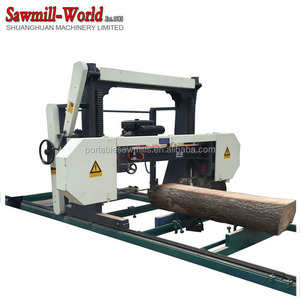 Sawmill World <strong>Log</strong> <strong>Cutting</strong> diesel Portable Horizontal Band Saw Mill Woodworking Machinery - Product Image 4