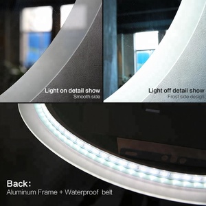 Chorro de arena <span class=keywords><strong>borde</strong></span> Baño led iluminado <span class=keywords><strong>espejo</strong></span> defogger redondo baño <span class=keywords><strong>espejo</strong></span> de led - Product Image 2