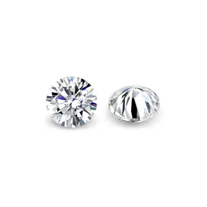 Sintetico bianco moissanite del diamante di figura Rotonda D EF colore 0.2 carat 3.5 millimetri in magazzino