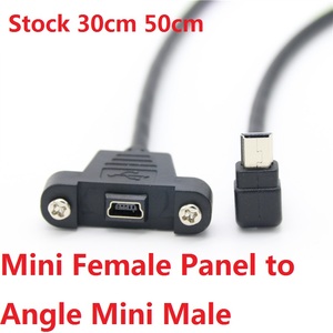 <span class=keywords><strong>Cavo</strong></span> <span class=keywords><strong>USB</strong></span> 2.0 Mini B Maschio a Mini B <span class=keywords><strong>Femmina</strong></span> con Viti, Montaggio a Pannello, 30 cm, Nero - Product Image 3