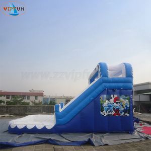 Tobogán temático <span class=keywords><strong>de</strong></span> elfo mágico azul inflable comercial, tobogán acuático <span class=keywords><strong>de</strong></span> salto con piscina para Parque <span class=keywords><strong>de</strong></span> Atracciones - Product Image 4