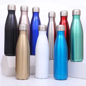 500ml yeniden kullanılabilir vakumlu su şişesi paslanmaz çelik şişe şişe/kişisel şişesi ile özel logo