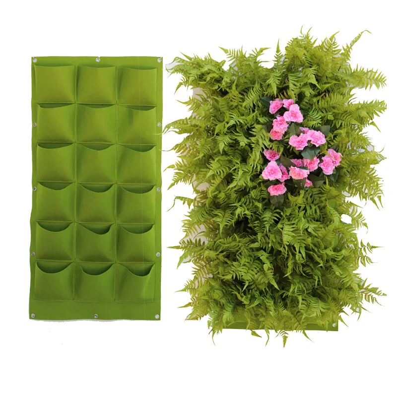 ขายส่ง Felt Grow กระเป๋าแนวตั้ง Felt Wall Planter สำหรับ Garden