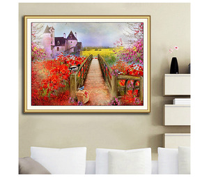 Custom 3D jardín casa patrón bordado Kit DIY diamante pintura <span class=keywords><strong>Cruz</strong></span> puntada - Product Image 2