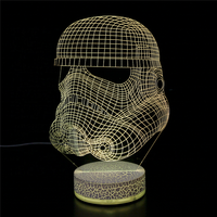 Offre Spéciale personnalisé nouveaux produits colorés 3d Illusion veilleuse chambre Table lampe à LED