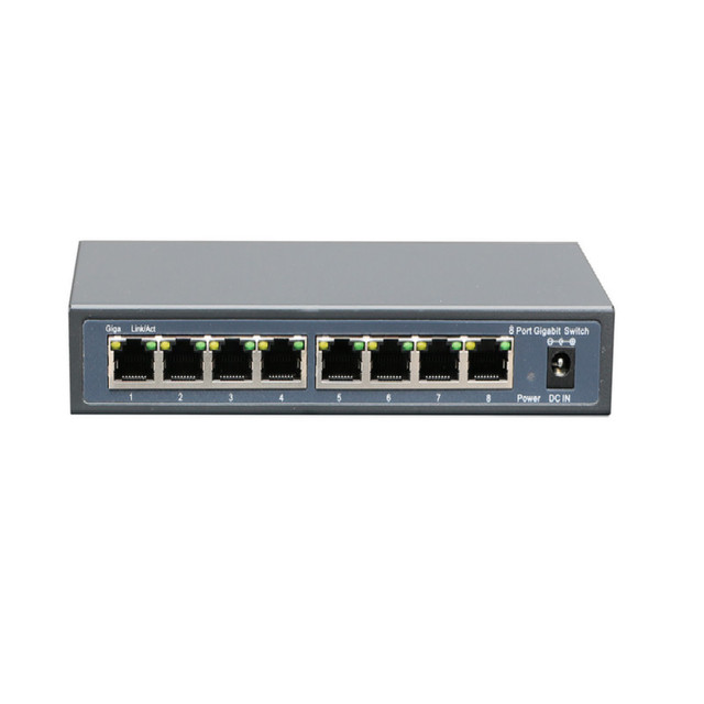 Original RTL8370 High Quality Metal Housing case DC 12v 1a 8 Port Gigabit Switch with LED Rj45