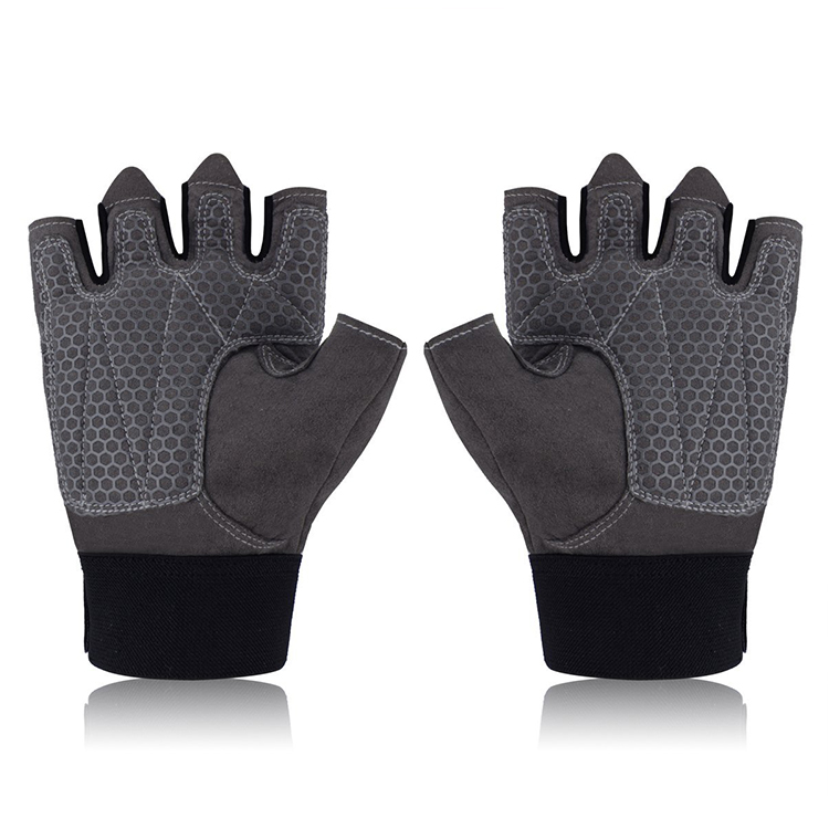 Микрофибры половина пальцев тренировки Перчатки для фитнеса