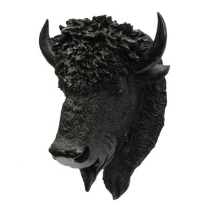 Trâu Bức Tượng Đầu Động Vật Tường Móc Tượng Nhựa - Product Image 3