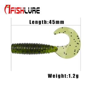 Moldes de Iscas de Plástico Macio de Fábrica 1.2g 45mm AR03 Isca de Minhoca Macia para Pesca, Isca Artificial para Bass - Product Image 3
