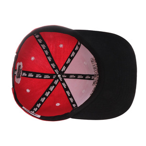 100% acrylic fabric 3D embroidery flat brim Snapback hat shell - Product Image 5