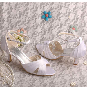 <span class=keywords><strong>Sandali</strong></span> bianchi Peep Toe scarpe <span class=keywords><strong>tacco</strong></span> <span class=keywords><strong>medio</strong></span> - Product Image 5