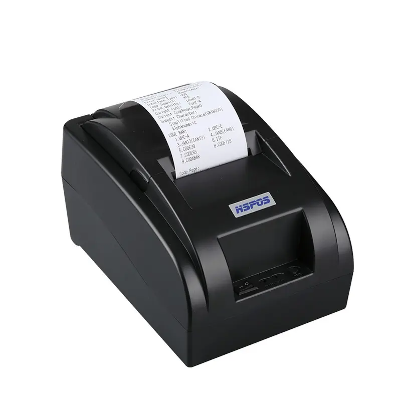 HSPOS makbuz fatura 5805 BT termal yazıcı 58mm Esc Pos kod yazıcı termal kağıt rulosu yazıcı siyah ve beyaz 12 ay