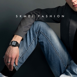 SKMEI — montre-bracelet pour homme, marque de luxe, double fois, en acier inoxydable, 1381 - Product Image 5