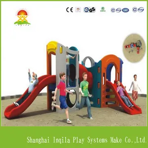 Designer hot-sale plastic kids slide and swing set