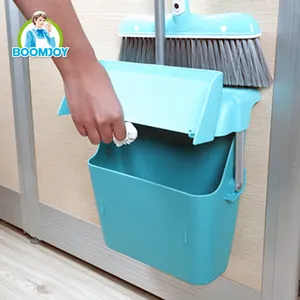 Home products multiuse dustbin with cover dustpan and broom set