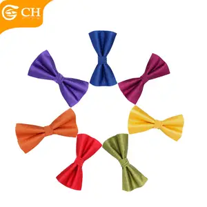 Китайский производитель, оптовая продажа, дешевый регулируемый цветной галстук-бабочка из полиэстера для вечеринки