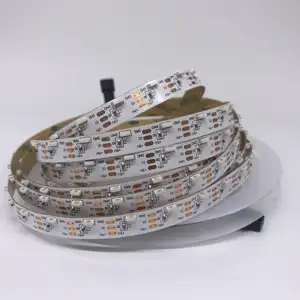 Bande lumineuse à 60led 4020, avec éclairage latéral, lumière adressable, de fabricant professionnel, rvb, IP20, 5V