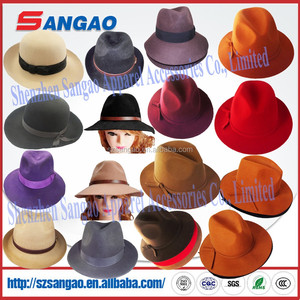 Vente en gros grand chapeau juif noir ou blanc en feutre de laine fedora à la mode pour hommes <span class=keywords><strong>Borsalino</strong></span> - Product Image 3