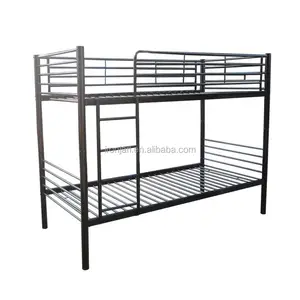 strong steel bunk bed with 4 sides protection bar for the top