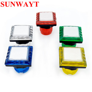 32*32mm China Supplier Square led game machine Push Button momentary waterproof plastic arcade push button