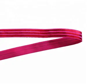 Regenbogen farben Folie gedruckt Falte über elastischen 5/8 "FOE elastischen Band