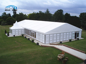 Tienda de campaña con estructura de aluminio reforzado, <span class=keywords><strong>refugio</strong></span> temporal a prueba de lluvia, almacén de almacenamiento de 9x15M - Product Image 3