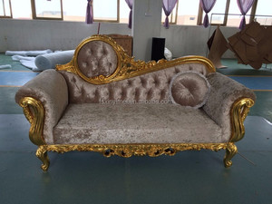 Bruiloft meubels nieuwe model koninklijke roze lederen sofa