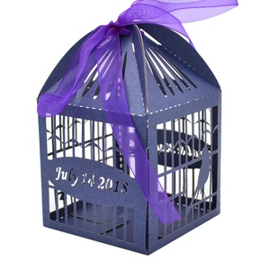 Boîte à faveur en papier contenant creux, coupée au laser, 9 pièces, boîte en papier, <span class=keywords><strong>cage</strong></span> à oiseaux de mariage, coffret cadeau pour petites attentions, nouveau produit - Product Image 3