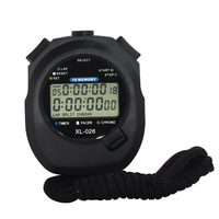 Stopwatch Hitung Mundur Profesional Multifungsi 1/100 Detik Tahan Air 2 Baris 100 Putaran Memori Timer untuk Olahraga & Hiburan