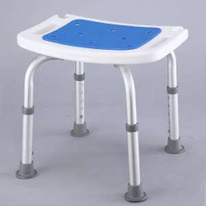 Silla de ducha de seguridad con forma triangular de plástico blanco - Product Image 2