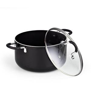 Casseroles de cuisine antiadhésives en Aluminium, haute qualité, revêtement à motif marbre <span class=keywords><strong>bleu</strong></span> - Product Image 4