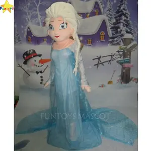 Fantasia da princesa mascote da elsa frozen, brinquedos para adultos