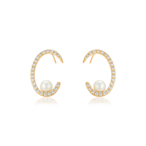 95127 xuping China wholesale factory price personalized style pearl earring gold covering women jewelry