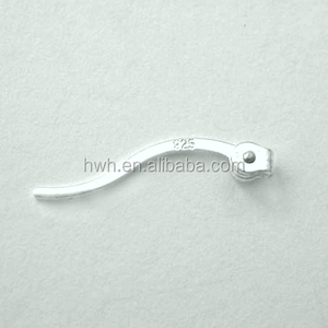 H131/B 实心银色耳针带接头方线 15毫米长 - Product Image 1