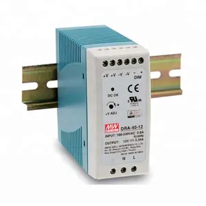 Meanwell DRA-60-24 60W 2.5A 24Vdc แหล่งจ่ายไฟราง Din