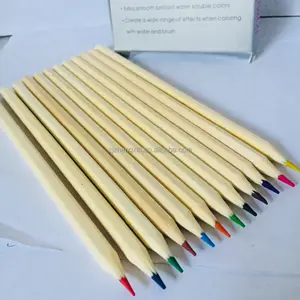 Venta al por mayor lápices de color de los artistas-Lápiz de color agua de madera natural, lápiz sumergido de color artista, lápiz de color metálico