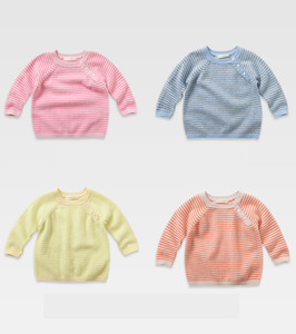 IMF Cashmere-<span class=keywords><strong>ropa</strong></span> para bebés, cárdigan de punto a rayas para recién nacidos - Product Image 3