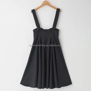 चीनी निर्माता स्टॉक में लड़कियों समायोज्य लंबाई Pleated Pinafore स्कर्ट