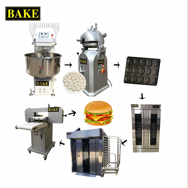 Pão de hambúrguer Que Faz A Máquina/Linha de Produção de Pão Preço